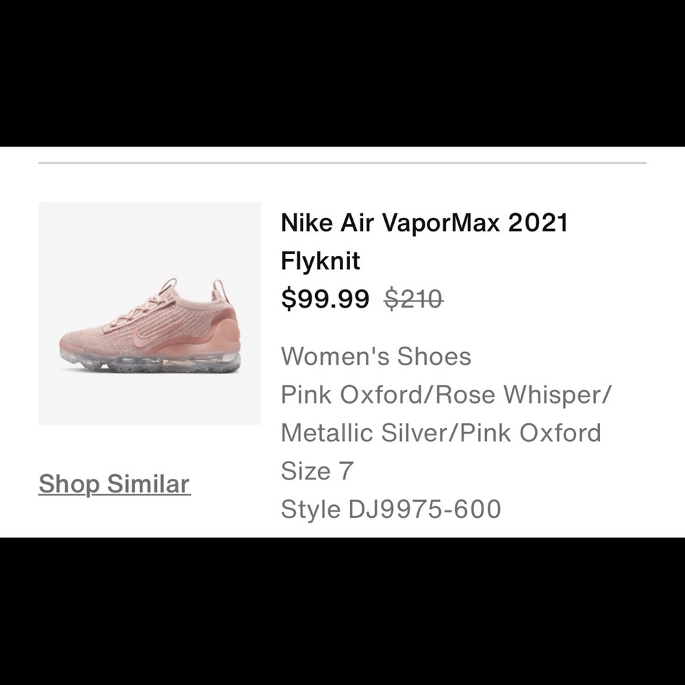 Nike Air VaporMax 2021 Flyknit - Pink Oxford 🌸💗✔️